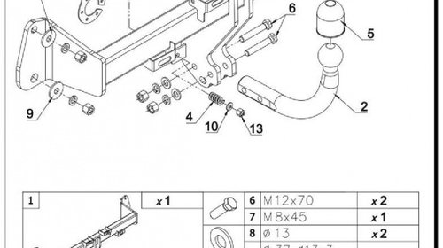 CARLIG REMORCARE BMW F30/F31 2012-prezent COD:B/021