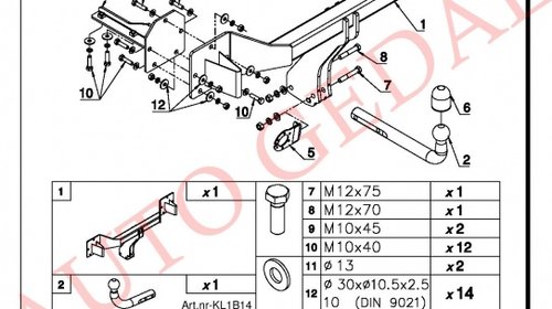 CARLIG REMORCARE BMW X5 E53 2000-2007 COD:STB-070