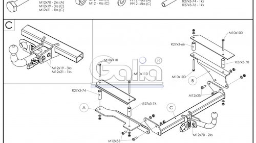 Carlig Remorcare Chevrolet Aveo Berlina fabricatie 2002-2010, Omologat RAR/EU, Garantie 60 Luni