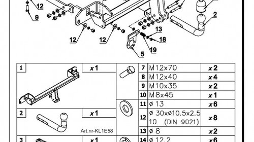 CARLIG REMORCARE CHEVROLET TRAX 2012-prezent COD:O/044