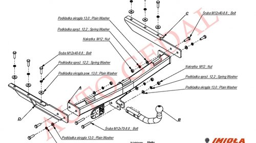 CARLIG REMORCARE CHRYSLER VOYAGER / GRAND VOYAGER 2001-2008 COD:CH/003.