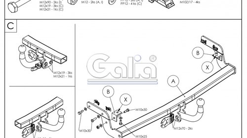 Carlig Remorcare Citroen C3 Picasso (demontabil automat), Omologat RAR/EU, Garantie 60 Luni