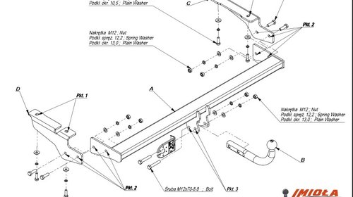 Carlig Remorcare Citroen C5 II htb 2005-2008 (marca Hakpol), Omologat RAR/EU, Garantie 60 Luni