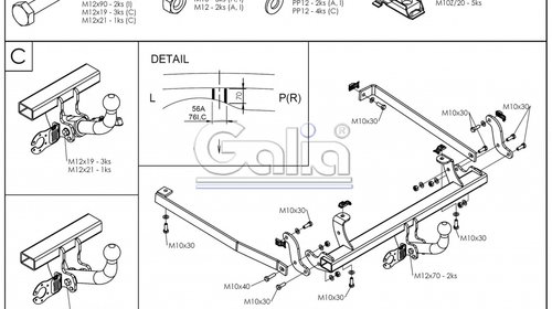 Carlig Remorcare Citroen C8 2002-, Omologat RAR/EU, Garantie 60 Luni