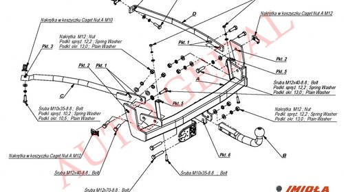 CARLIG REMORCARE CITROEN C8 EA / EB 2002-prezent COD:F/020