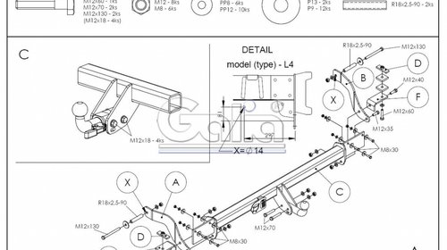 Carlig Remorcare Citroen JUMPER III Platforma, Omologat RAR/EU, Garantie 60 Luni