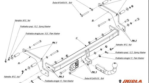 Carlig Remorcare Dacia Logan Berlina 2004-2012, Omologat RAR/EU, Garantie 60 Luni