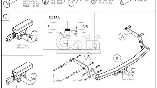 Carlig Remorcare Dacia Sandero, Omologat RAR/EU, Garantie 60 Luni