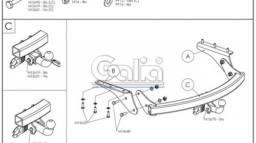 Carlig Remorcare Dodge Nitro 2007-, Omologat RAR/EU, Garantie 60 Luni