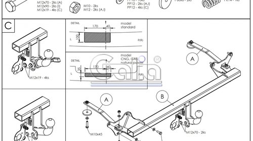 Carlig Remorcare Fiat Doblo 2010 - (demontabil automat)