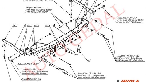 CARLIG REMORCARE FIAT DOBLO II 2009-prezent COD:F/031