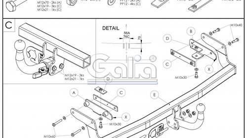 Carlig Remorcare Fiat Stilo (demontabil automat)