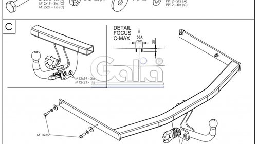 Carlig Remorcare Ford Focus II Hatchback 2003-2011