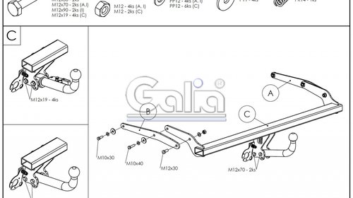 Carlig Remorcare Ford Focus III combi (demontabil automat)