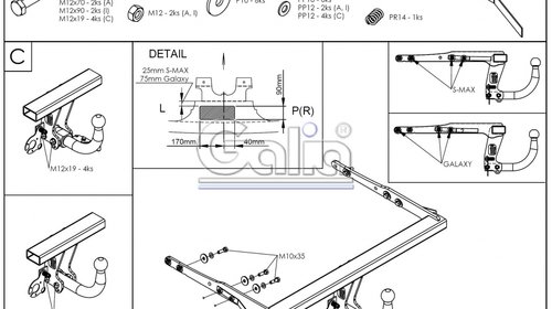 Carlig Remorcare Ford Galaxy III fabricatie 2006-