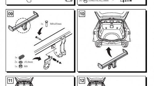 CARLIG REMORCARE FORD MONDEO BERLINA 2014-prezent COD:E/057