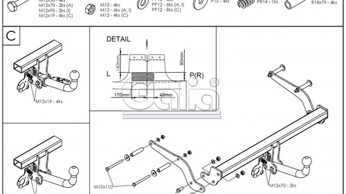 Carlig Remorcare Ford Mondeo Berlina/Hatchback 2000-2007