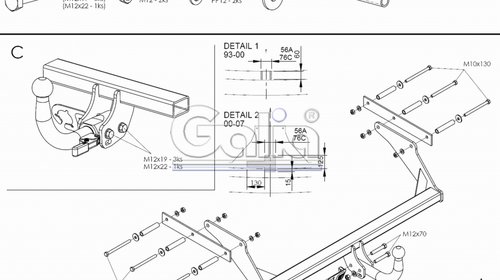 Carlig Remorcare Ford Mondeo Combi 1993-2007