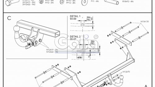 Carlig Remorcare Ford Mondeo Combi 2000-2006 (demontabil automat)