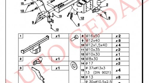 CARLIG REMORCARE FORD RANGER 1996-2012 COD:E/043