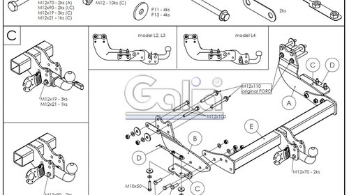 Carlig Remorcare Ford Transit Duba 2013 - ( demontabil automat )