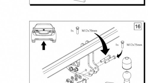 CARLIG REMORCARE HONDA ACCORD 2008-prezent COD:H/022