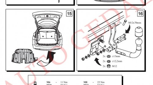 CARLIG REMORCARE HONDA CIVIC COMBI 2014-prezent COD:Y40S