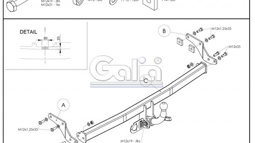 Carlig Remorcare Hyundai i10 2008- (demontabil automat)