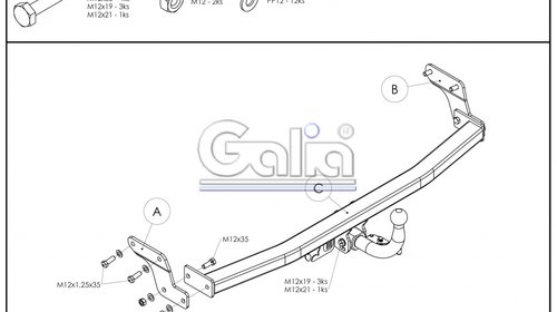 Carlig Remorcare Hyundai i20 2009-