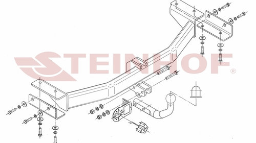 Carlig remorcare HYUNDAI IX35 03/96- - OEM - 