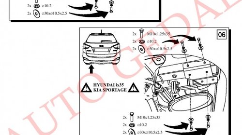 CARLIG REMORCARE HYUNDAI IX35 2010-2015 COD:J/038