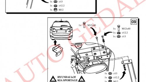 CARLIG REMORCARE HYUNDAI IX35 2010-2015 COD:J/038