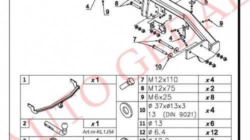 CARLIG REMORCARE HYUNDAI SANTA FE III 2010-2012 COD:J/020