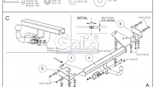 Carlig Remorcare Hyundai Tucson 2004-2010 (demontabil automat)