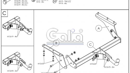 Carlig Remorcare Jeep CHEROKEE 2001-2007