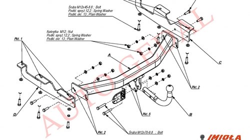 CARLIG REMORCARE JEEP GRAND CHEROKEE 1999-2005 TIP SEMIDEMONTABIL UMBRA 19014/F