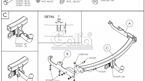 Carlig Remorcare Jeep Grand Cherokee 1999-2005 (demontabil automat)