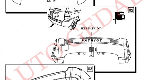 CARLIG REMORCARE JEEP PATRIOT 2007-2011 COD:J/070