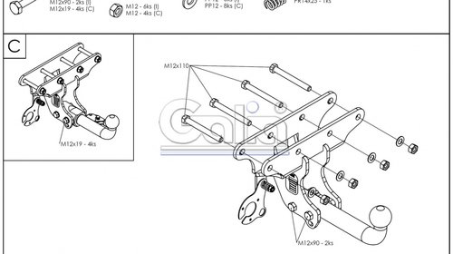 Carlig Remorcare Jeep Wrangler 04/2007-