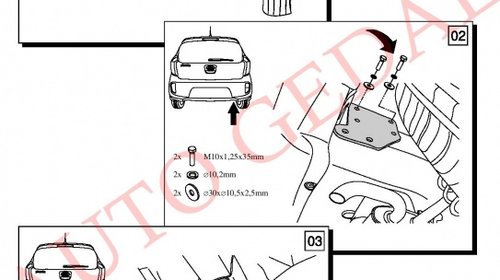 CARLIG REMORCARE KIA PICANTO 2011-prezent COD:T61S