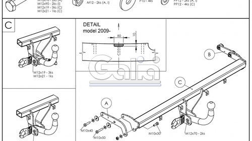 Carlig Remorcare Kia RIO 2005-2011 (demontabil automat)