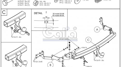 Carlig Remorcare Kia SORENTO I 2002-2006 (demontabil automat)