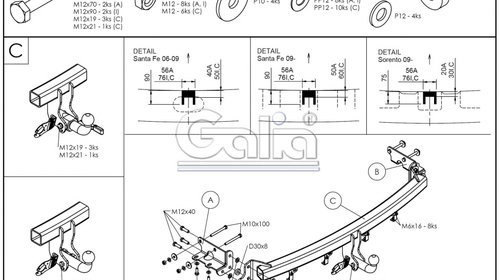 Carlig Remorcare Kia SORENTO III 2009-2012