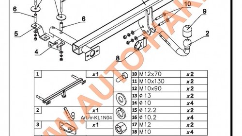 CARLIG REMORCARE LADA NIVA 1977-PREZENT COD:N04S