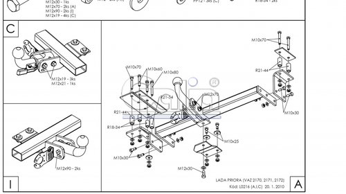 Carlig Remorcare Lada Priora 2008-