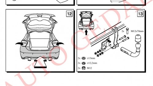 CARLIG REMORCARE MERCEDES A-CLASS W176 2012-2018 COD:M/046