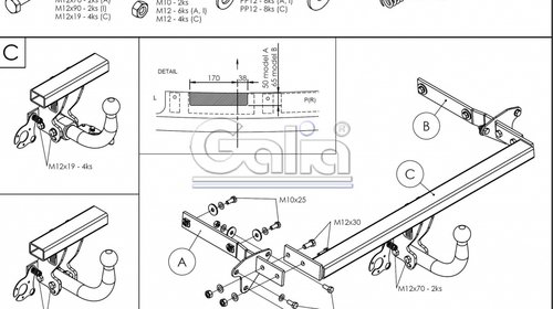 Carlig Remorcare Mercedes A-KLASS (W-169) 2004-08/2012 (demontabil)