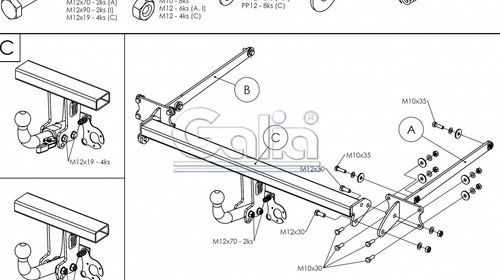 Carlig Remorcare MERCEDES C-KLASS 07-03/14 (W