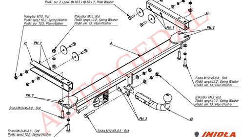 CARLIG REMORCARE MERCEDES E-CLASS S210 COMBI 1995-2002 COD:M/023