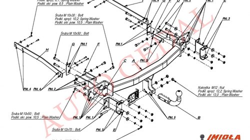 CARLIG REMORCARE MERCEDES E-CLASS S211 COMBI 2002-2009 COD:M/041